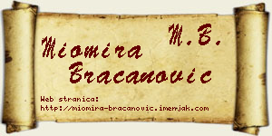 Miomira Bracanović vizit kartica